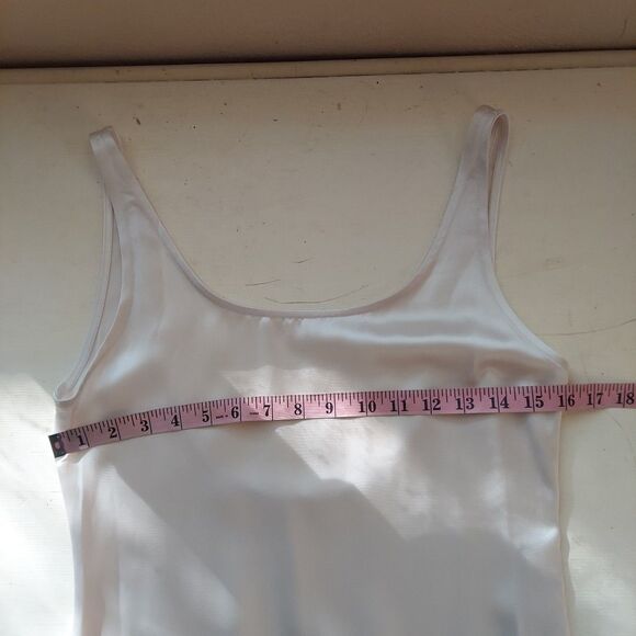 OGL Ivory Satin Midi Dress NEW Sz Small - Picture 7 of 10